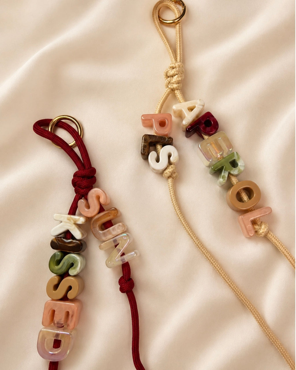 Marble Effect Letter Charm